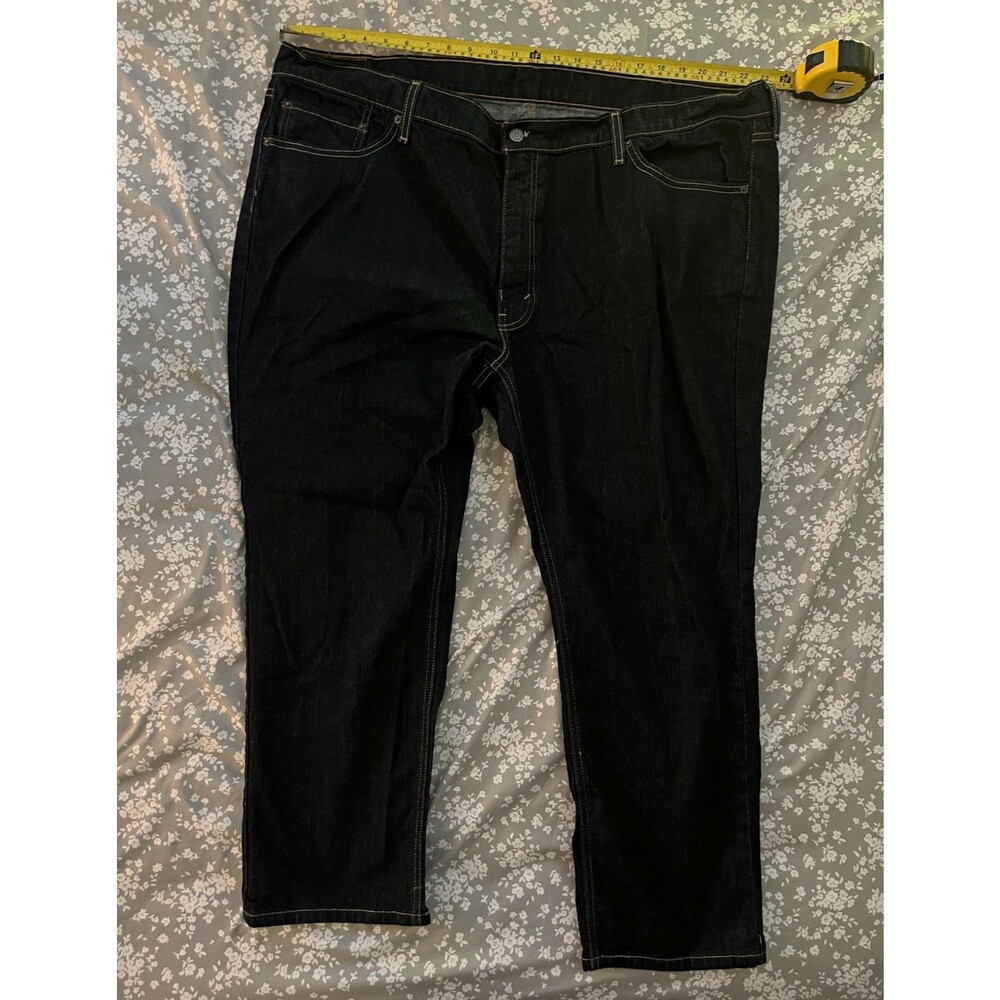 Levis 541 Mens Jeans 48x30 Dark Wash Contrast Stitch Athletic Taper Stretch